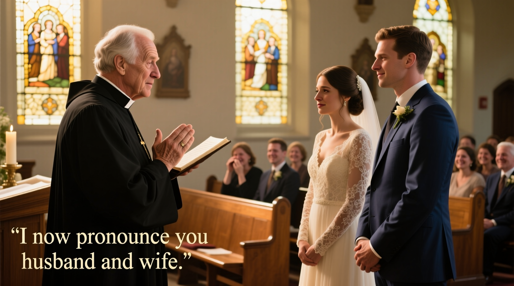 what does a preacher say at a wedding