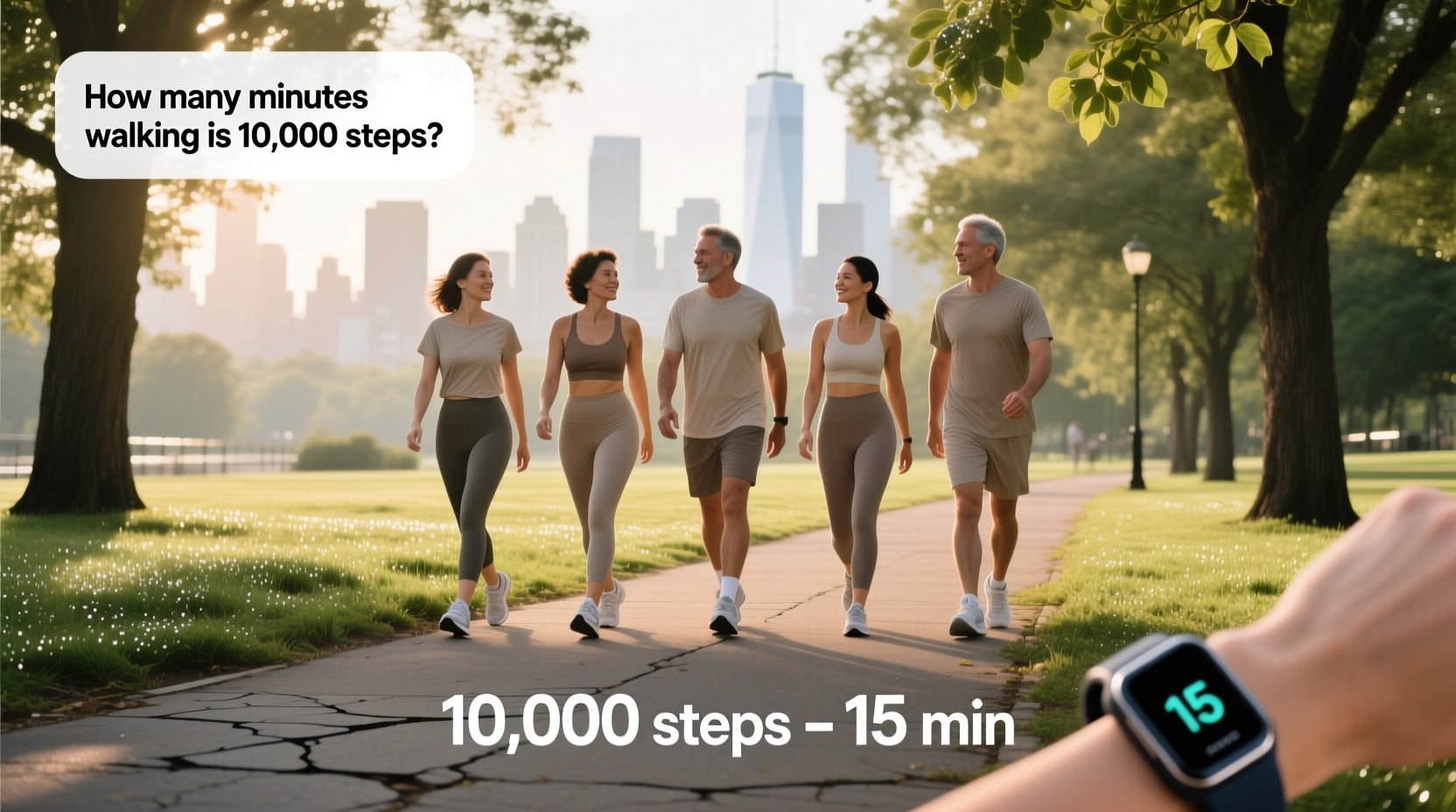 15 minute walk vs 10k steps time benefits