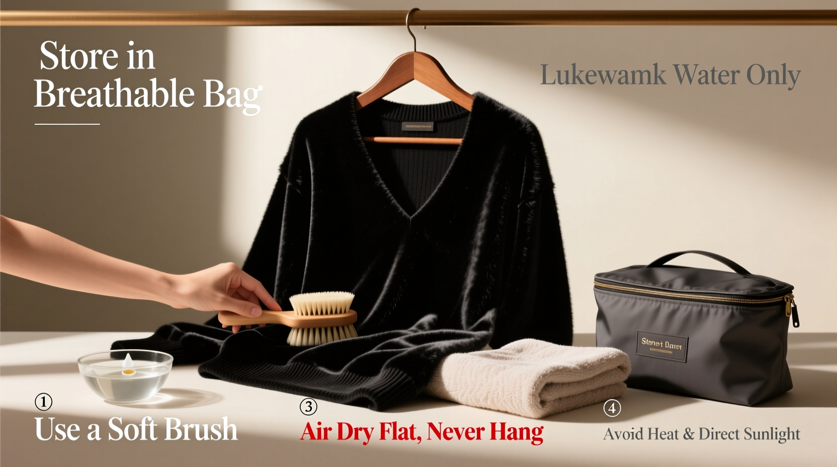 essential tips for caring for your delicate mink velvet sweater at home