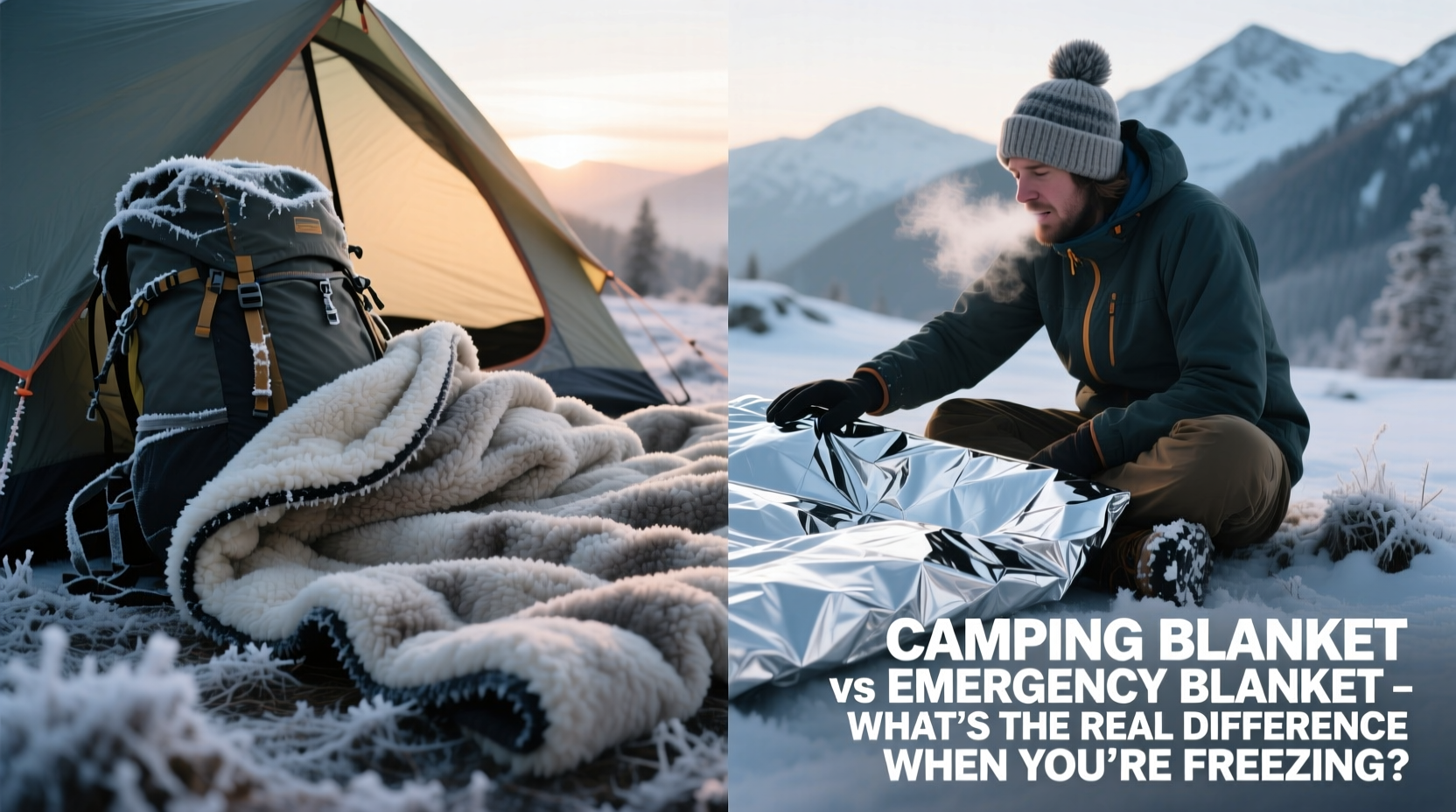 camping blanket vs emergency blanket whats the real difference when youre freezing