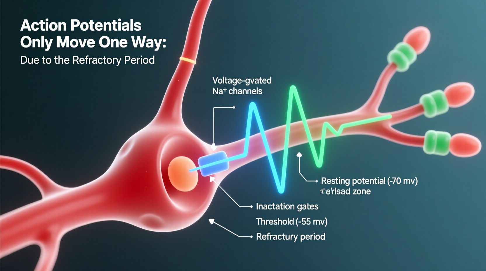why action potentials only move one way explained