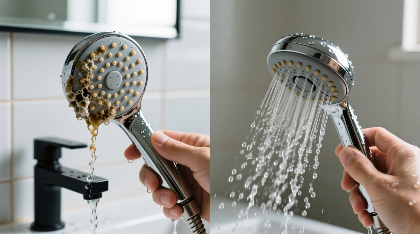 how to clean a shower head