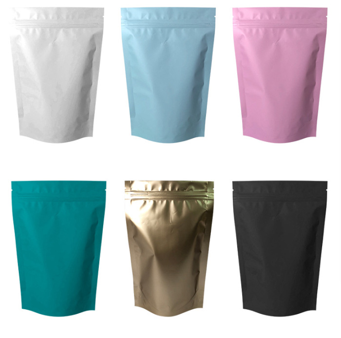 Custom Printed Matte Frosted Transparent Packaging Bag Stand Up Pouch Clear Resealable Plastic Zipper Bag
