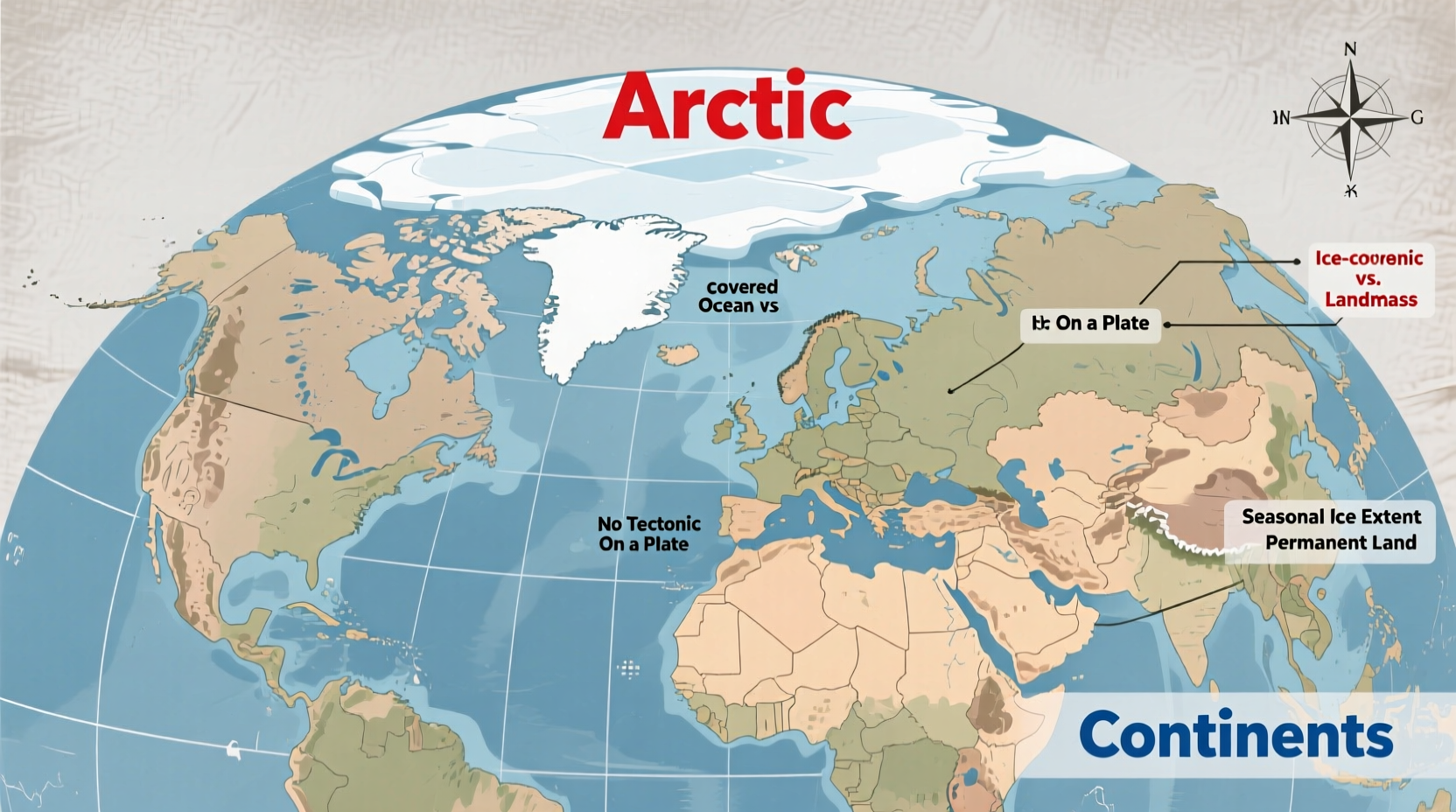why isnt the arctic a continent key differences explained