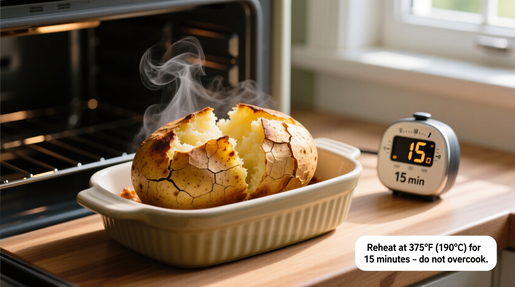 how to reheat a baked potato