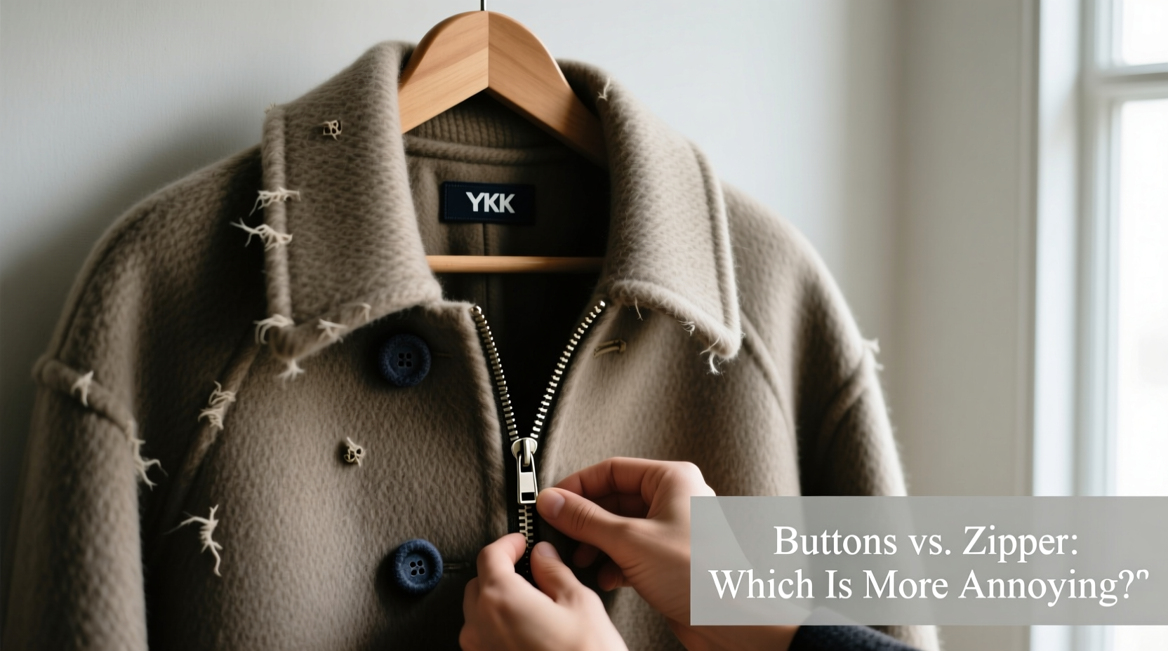 wool coat are buttons or zippers more annoying to deal with