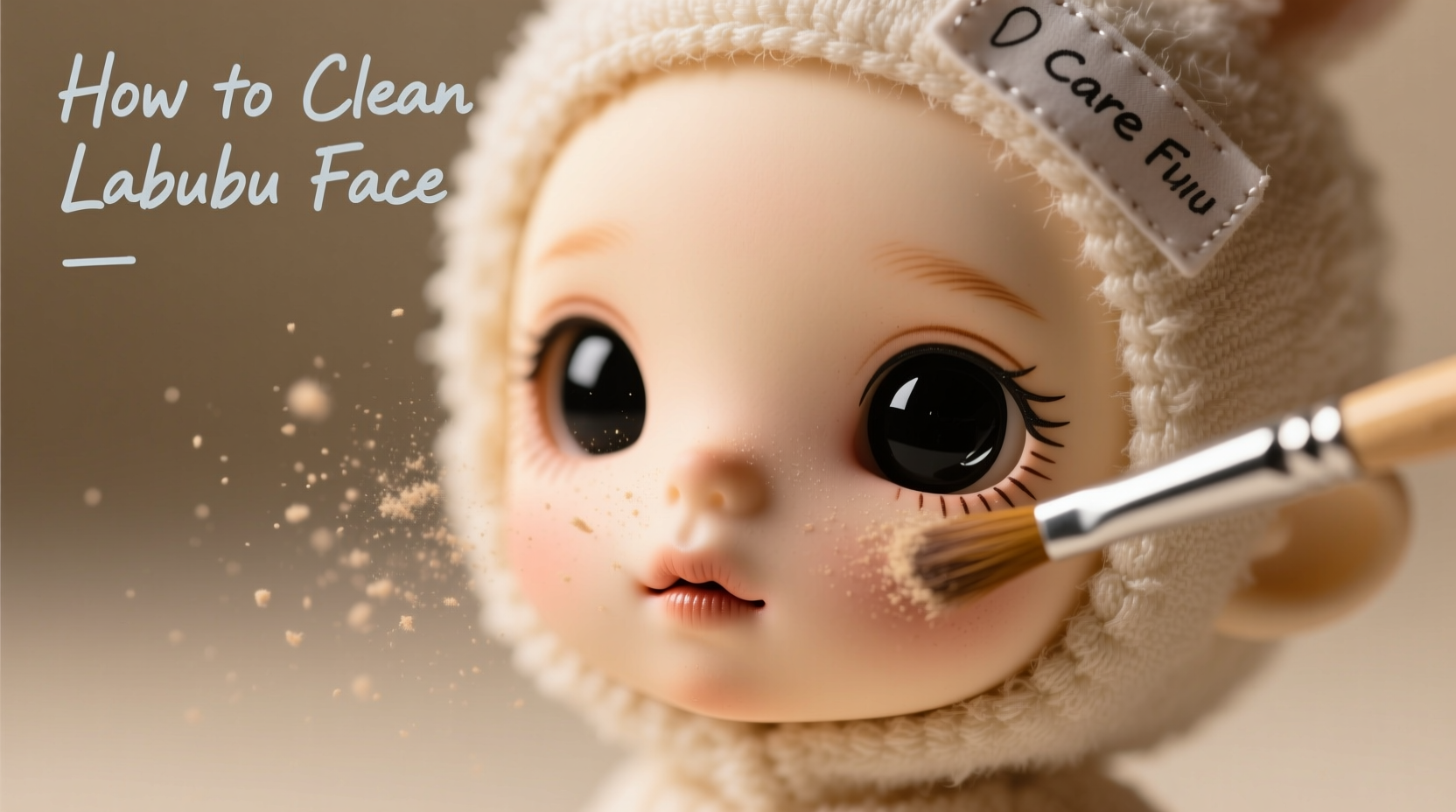 how to clean labubu face