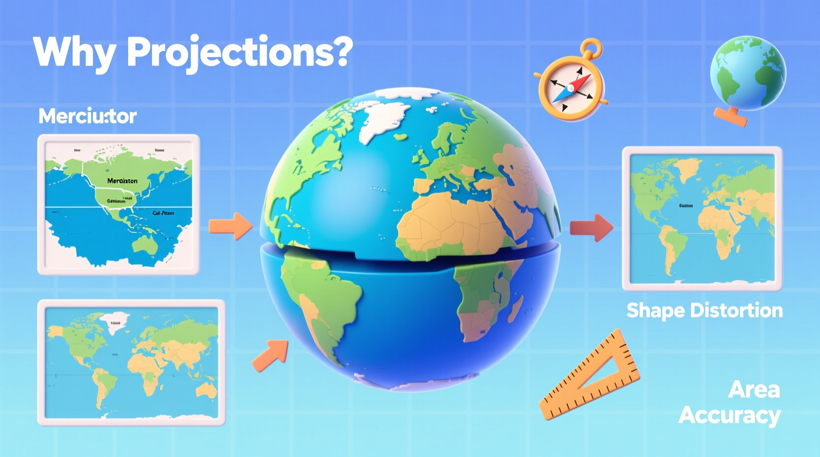 why map projections are needed understanding distortions