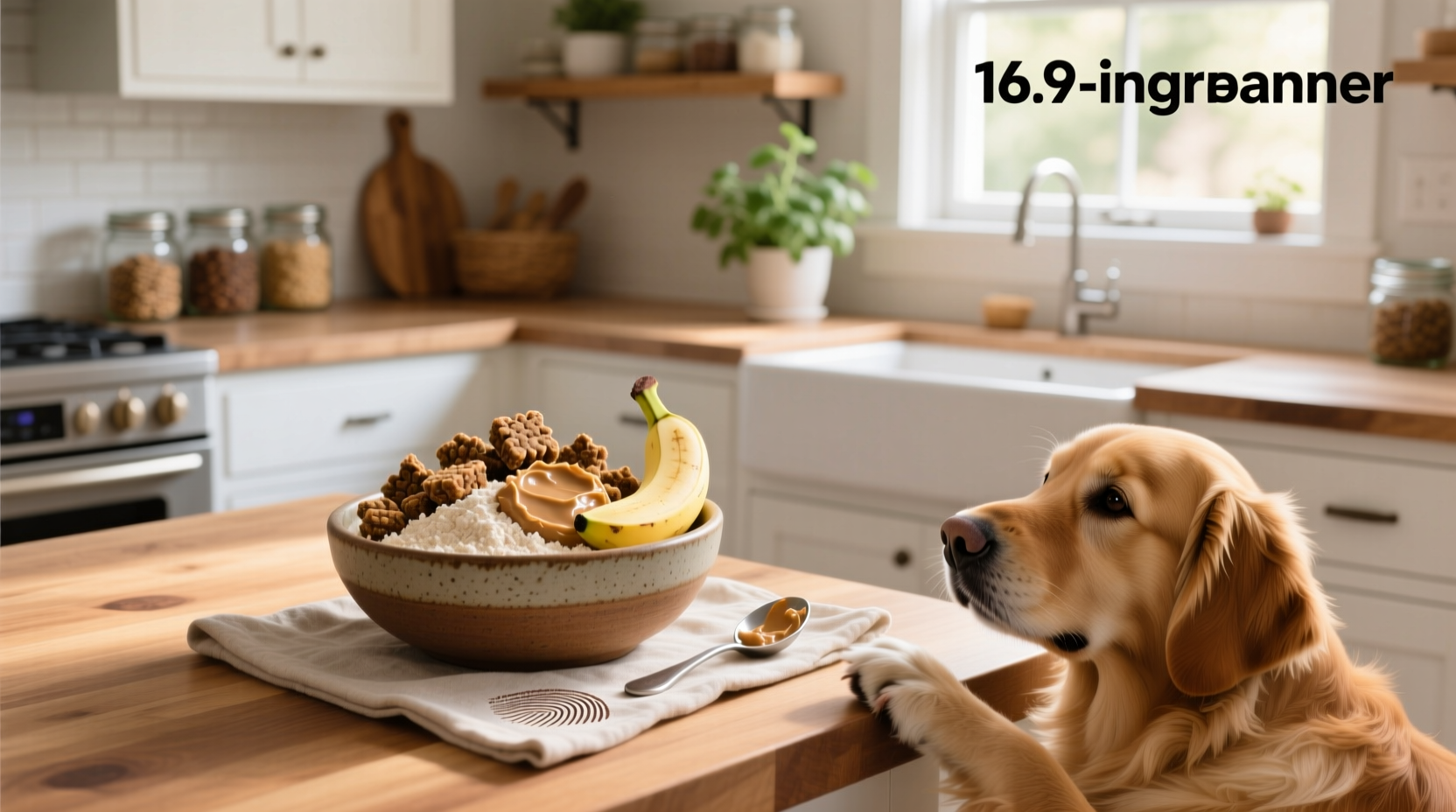 3 ingredient dog treats with peanut butter