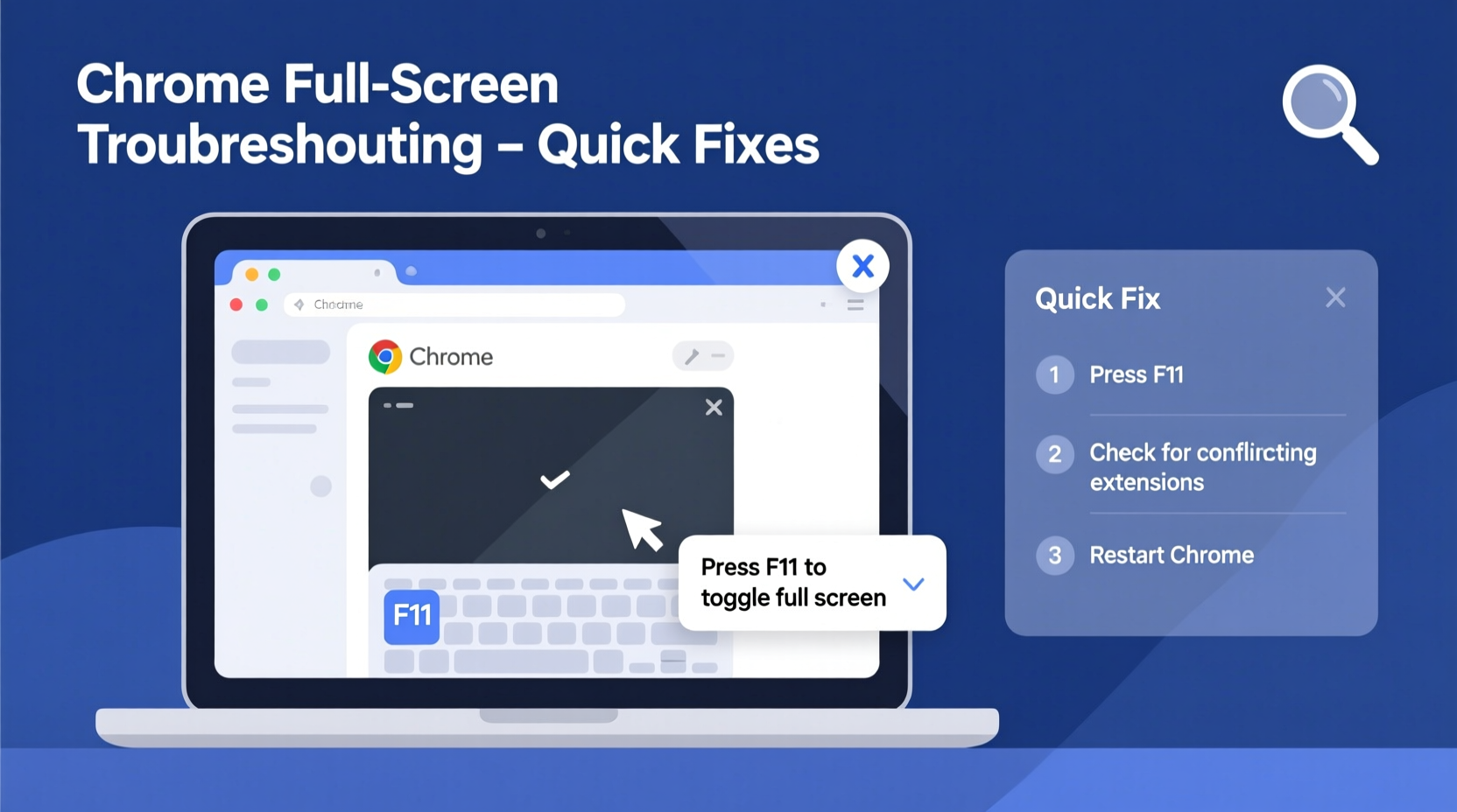 chrome not staying full screen causes and quick fixes