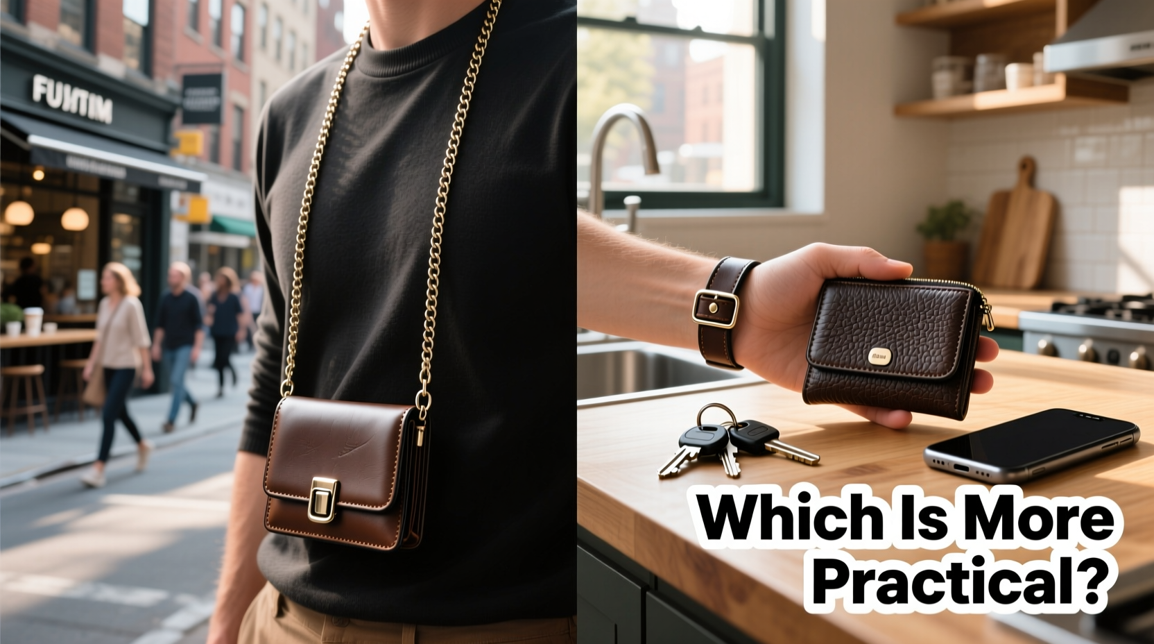 wallet on a chain vs wristlet which ones actually more practical for everyday use