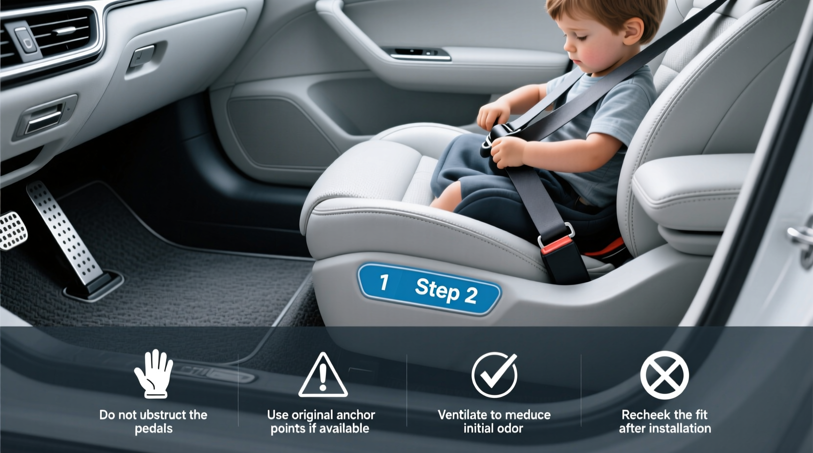 child keeps taking arms out of car seat straps