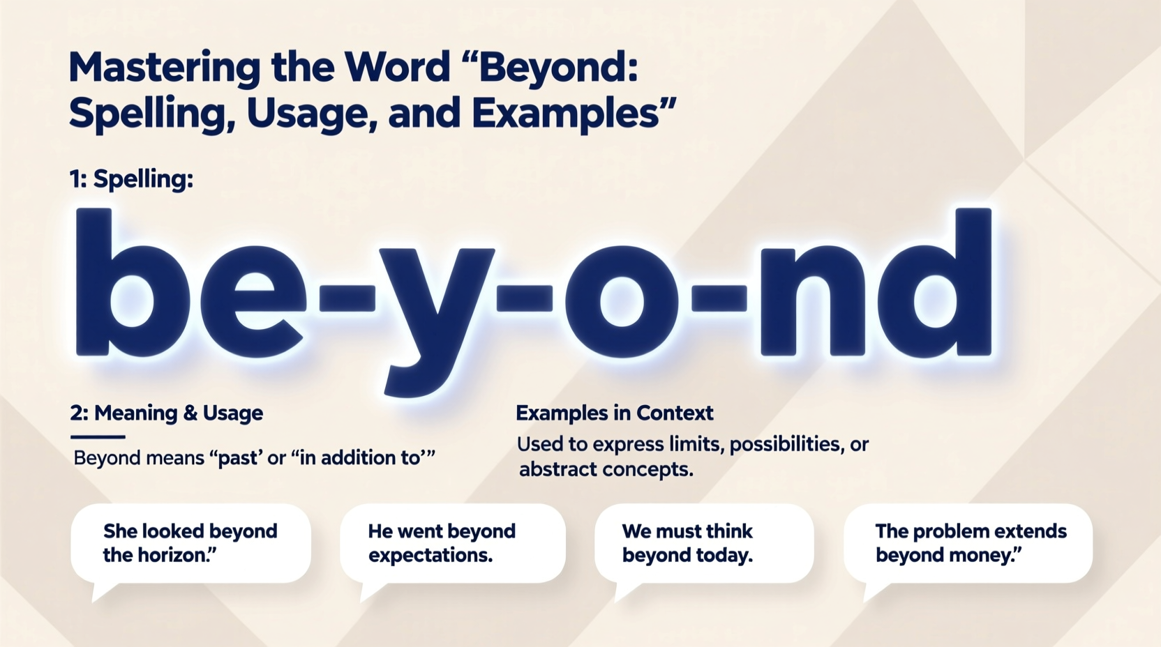 how to spell and use the word beyond correctly in everyday writing
