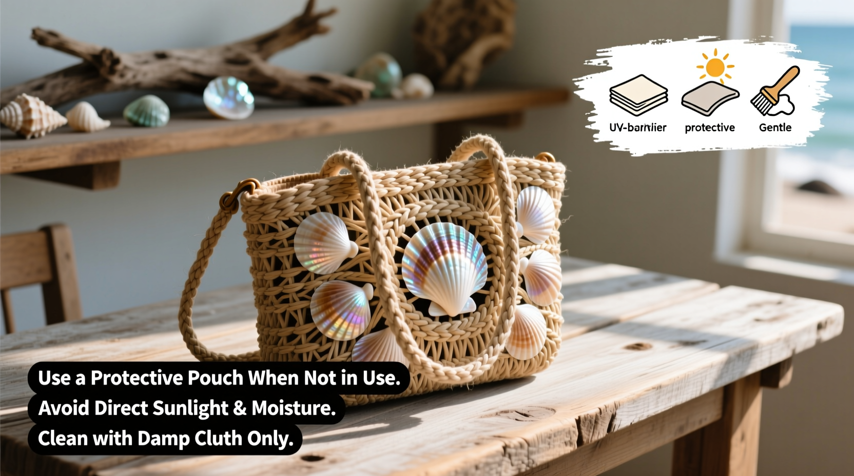 practical strategies to safeguard your hand woven shell bag from wear and damage