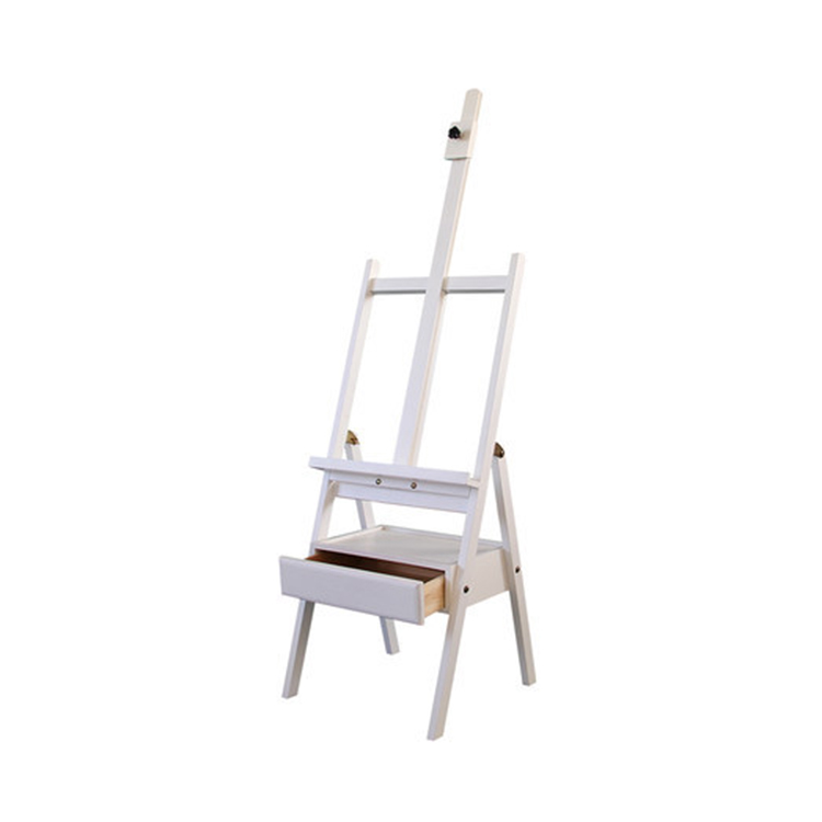 Beech Wood Art Gallery Display Artist Stand Wood Painting Easel with Drawer