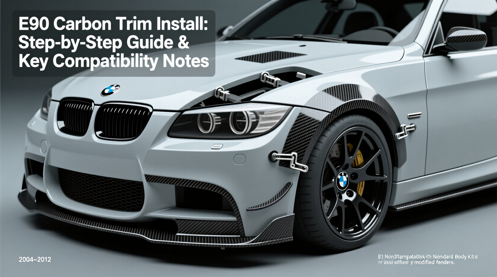 e90 carbon trim install