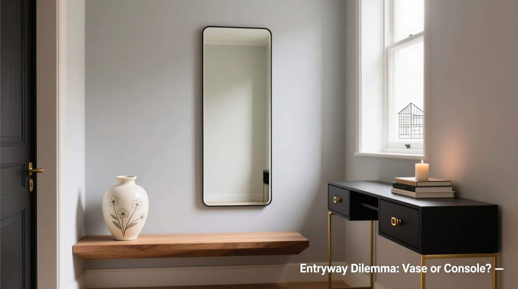 entryway dilemma is a vase really enough or do i need a console table
