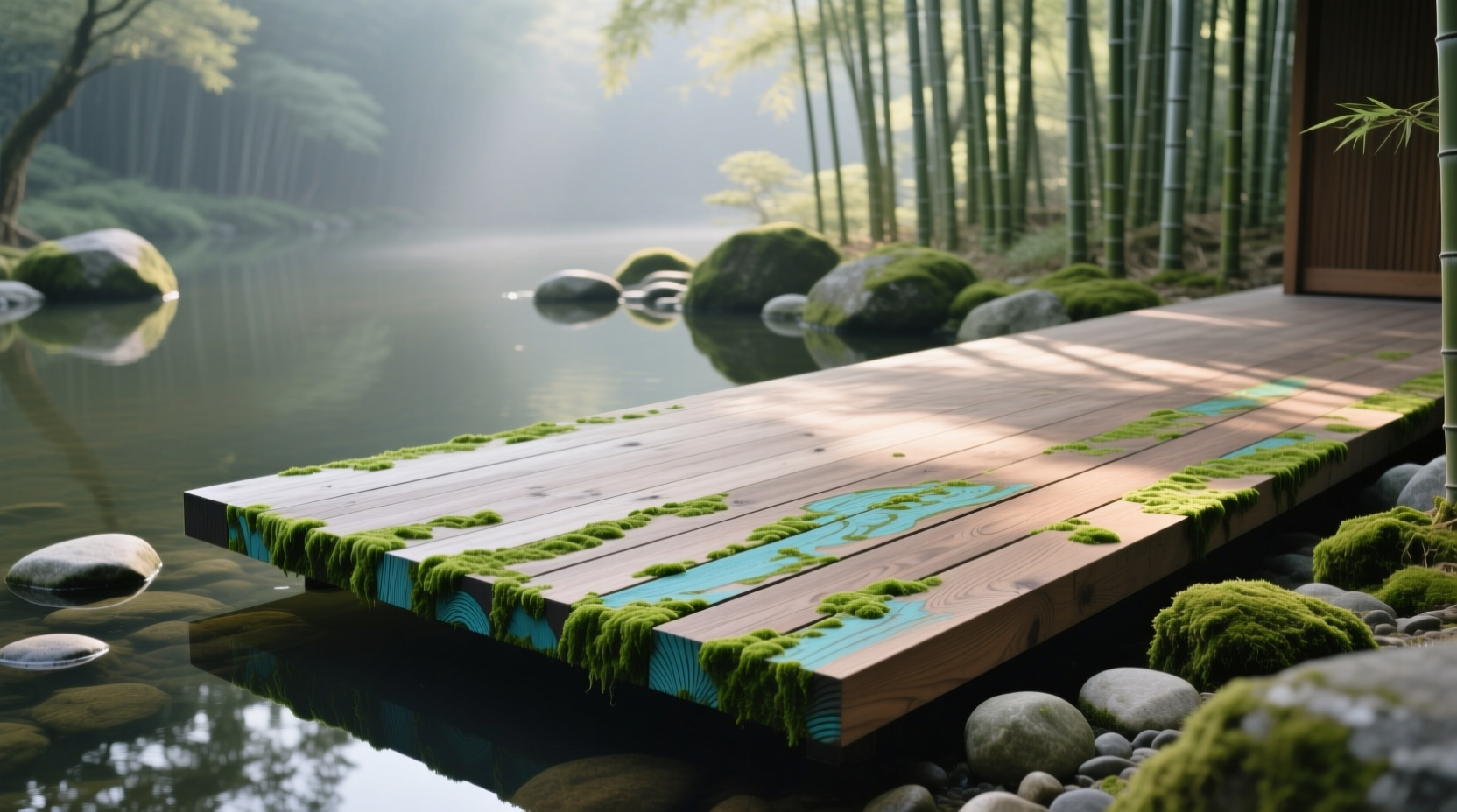 clean algae wood deck