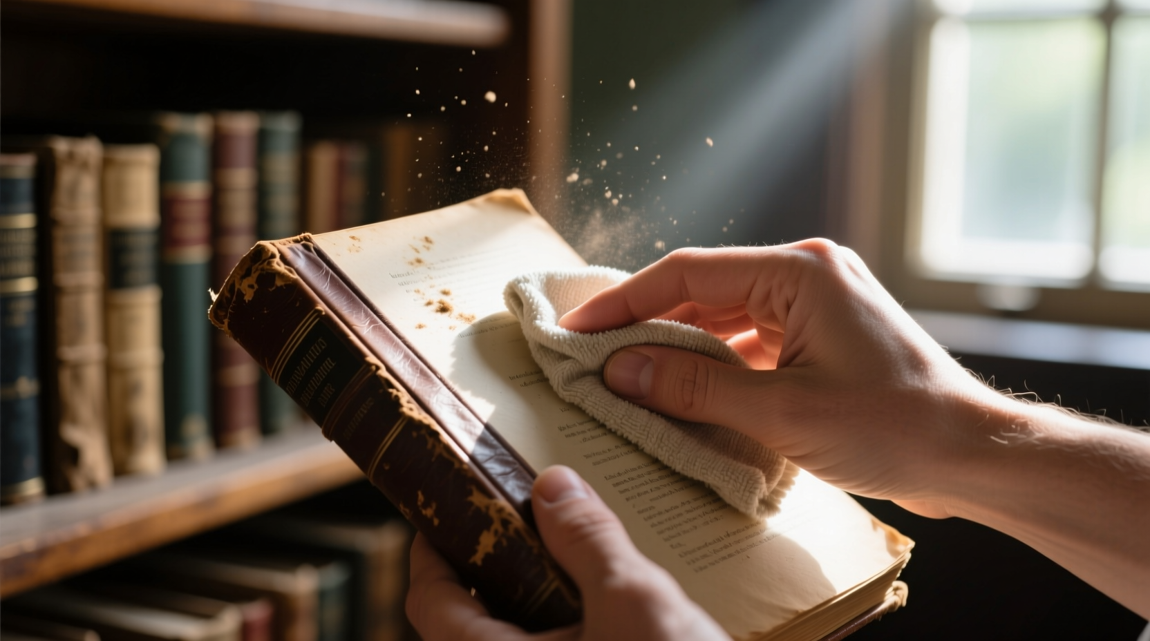 how to clean books
