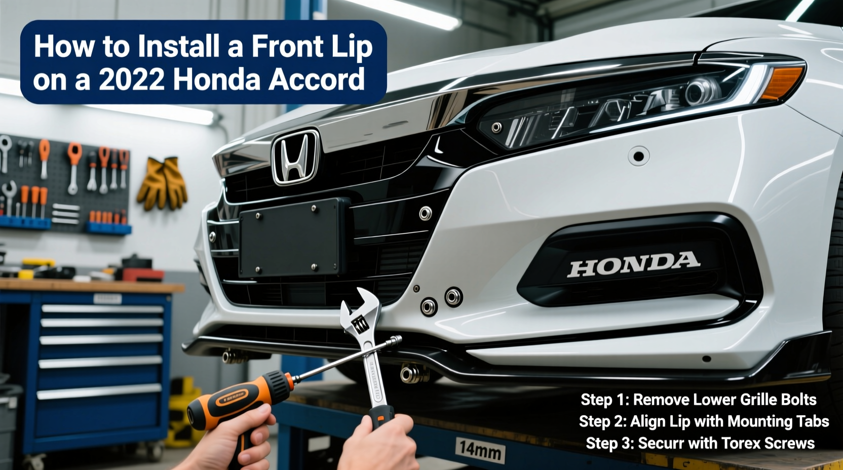 accord 2022 front lip install
