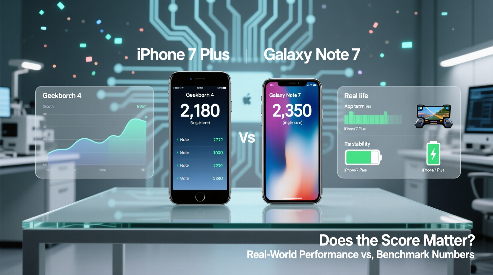 iphone 7 plus vs galaxy note 7 geekbench does the score actually matter in real life