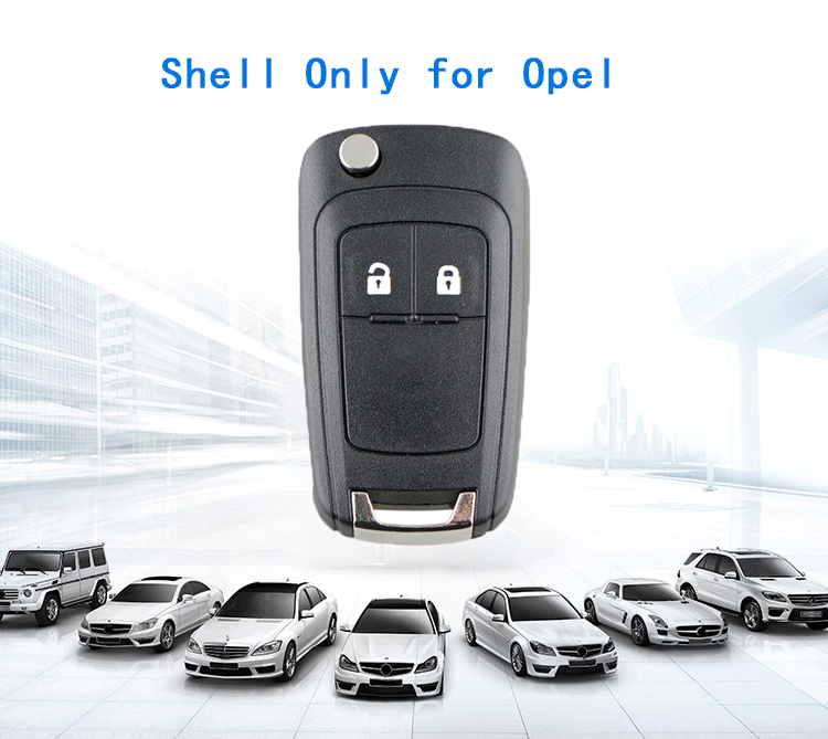 2 Buttons Flip Remote Car Blank Key Shell Case for Opel Corsa Astra Zafira