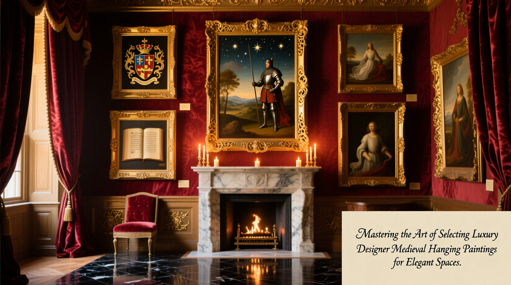 mastering the art of selecting luxury designer medieval hanging paintings for elegant spaces