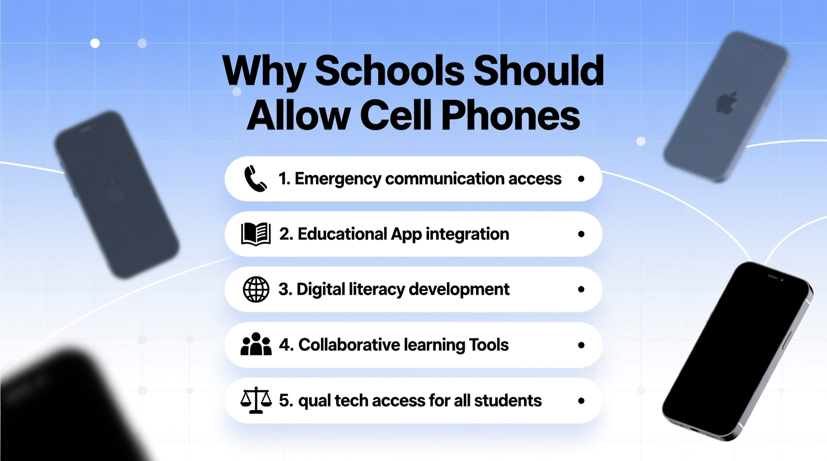 why schools should allow cell phones top arguments