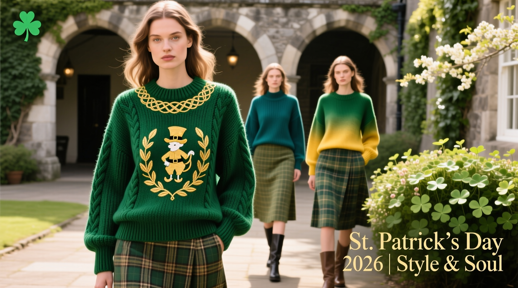 st patricks day womens sweaters