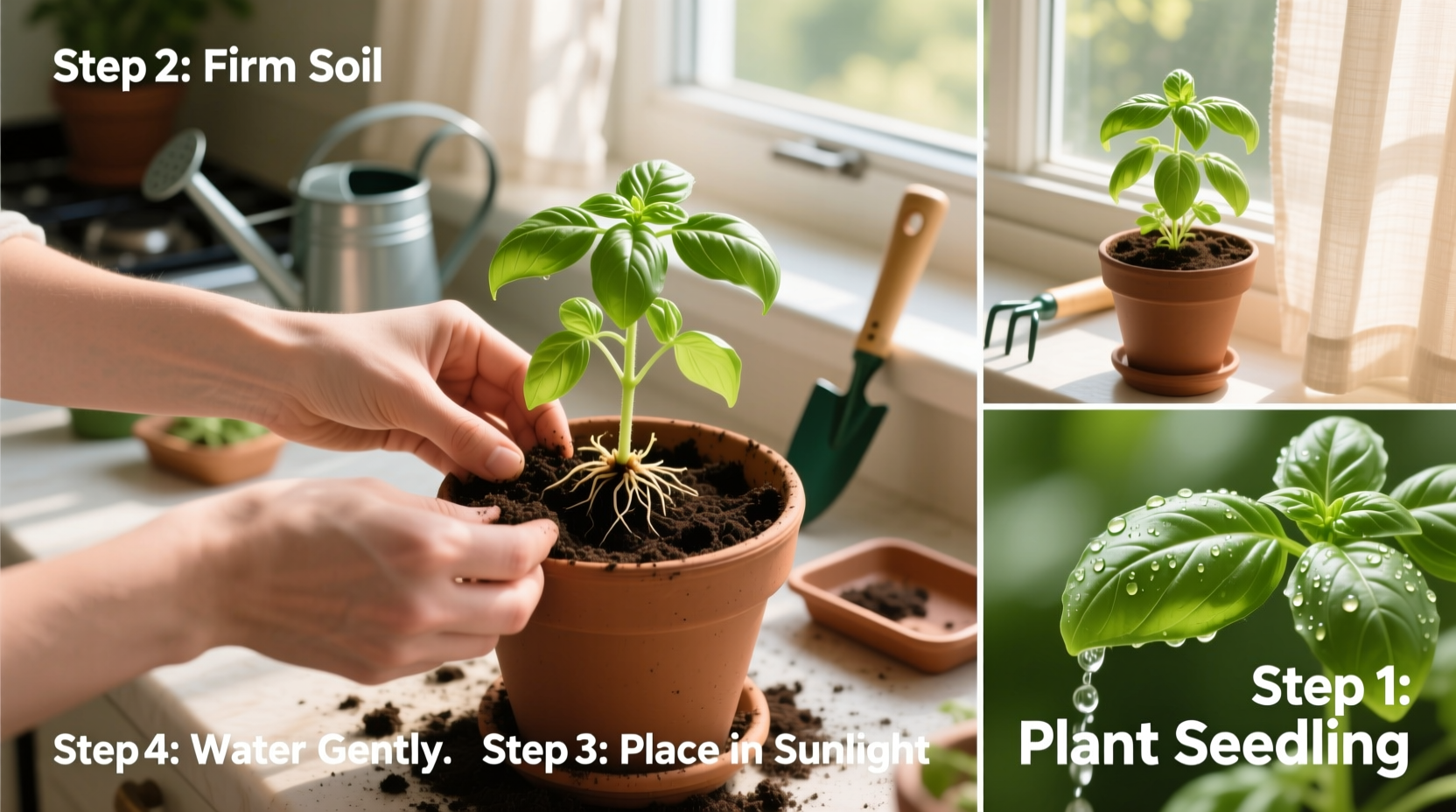 how to plant a basil plant