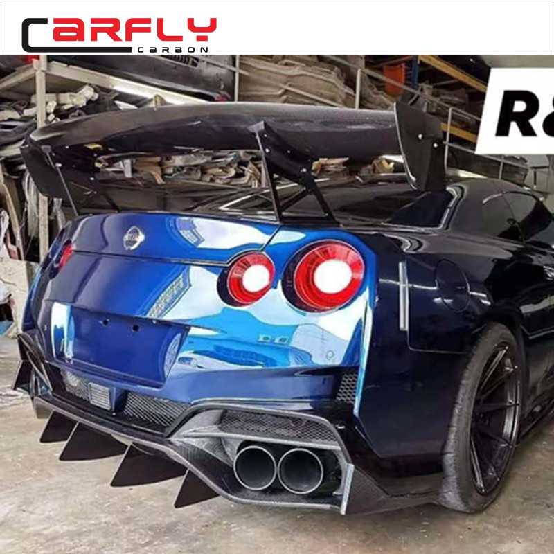 専用R35用リヤウィング　カーボン gtr ニッサン GTR R35 リアウイングカーボンパーツ 取付 持ち込み