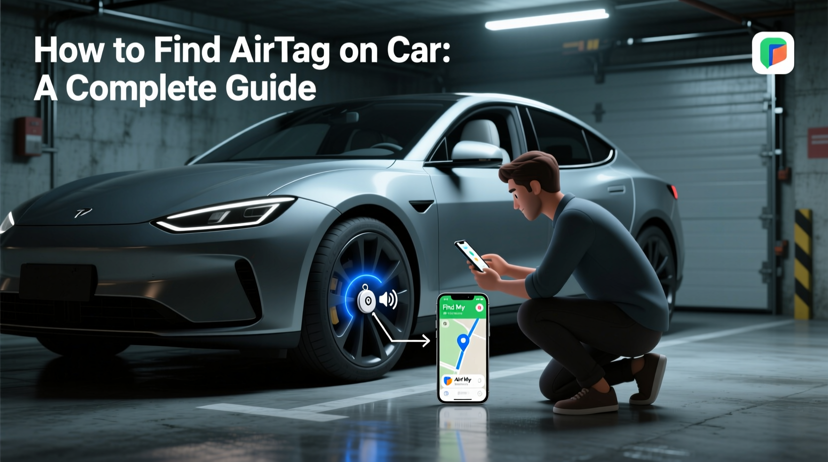 how to find air tag on car