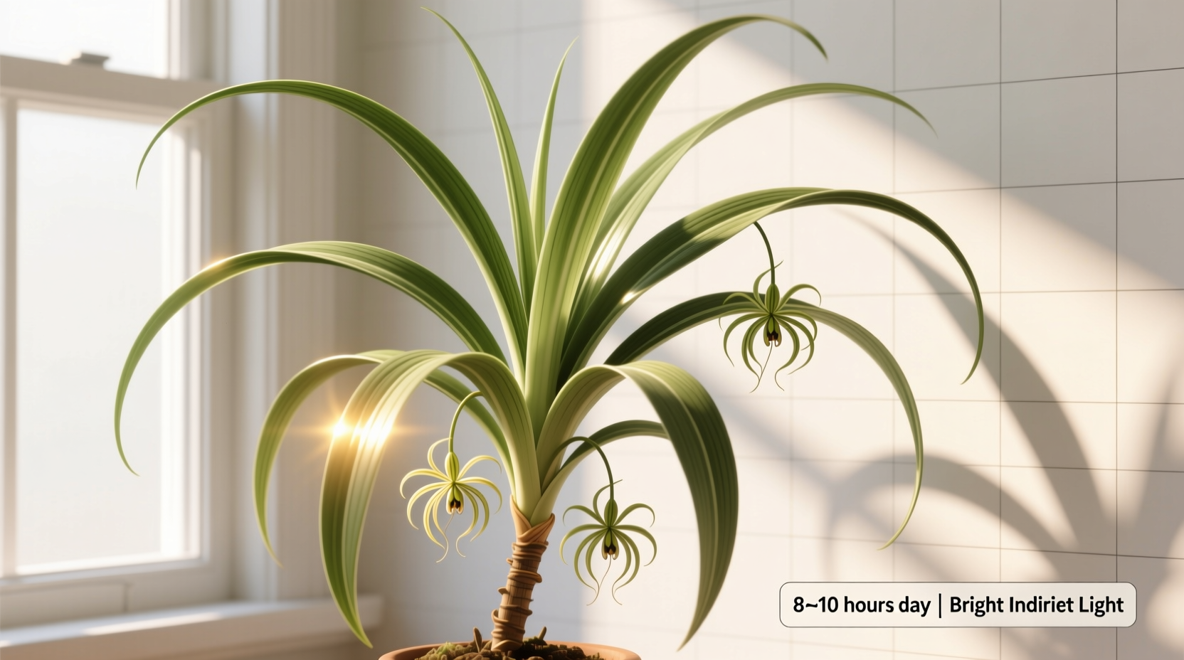 how much sun does spider plants need