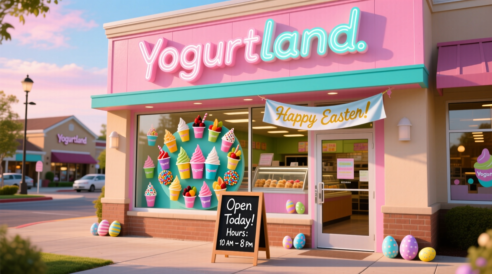 is yogurtland open on easter