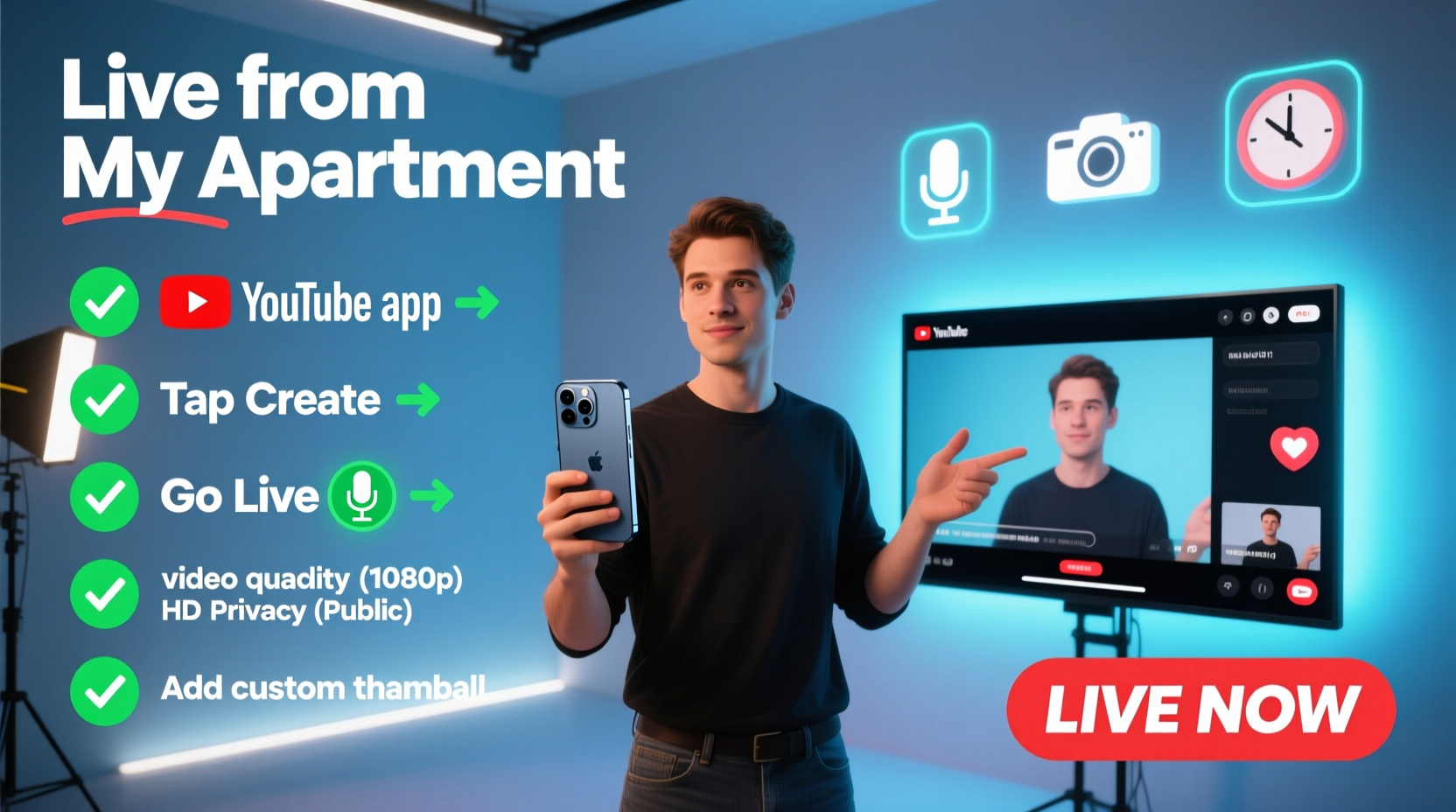 step by step guide to going live on youtube from your phone like a pro