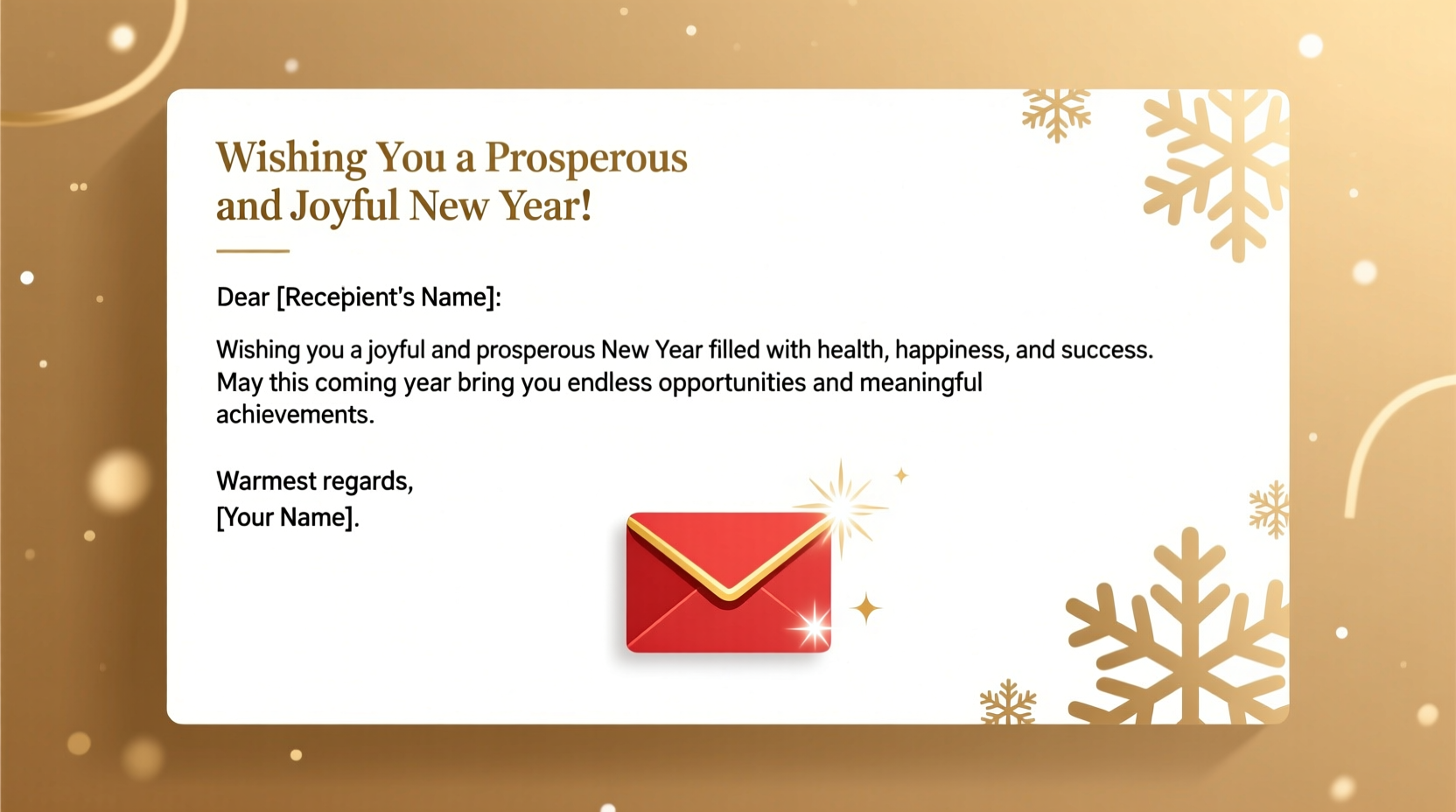 how to wish new year in mail