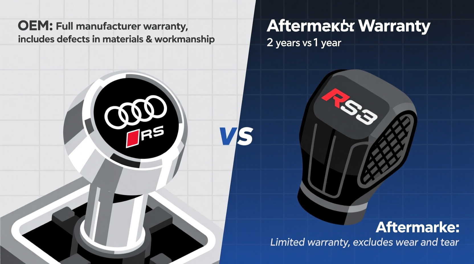Rs3 Shift Click RS3 Shift Knob Warranty: OEM vs Aftermarket Coverage Explained