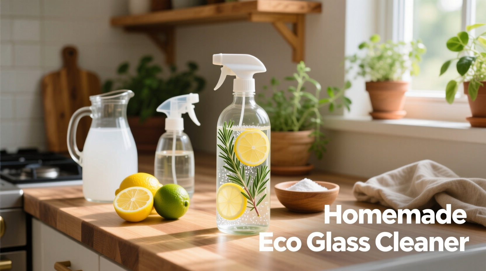 how to create homemade eco friendly glass cleaner on t