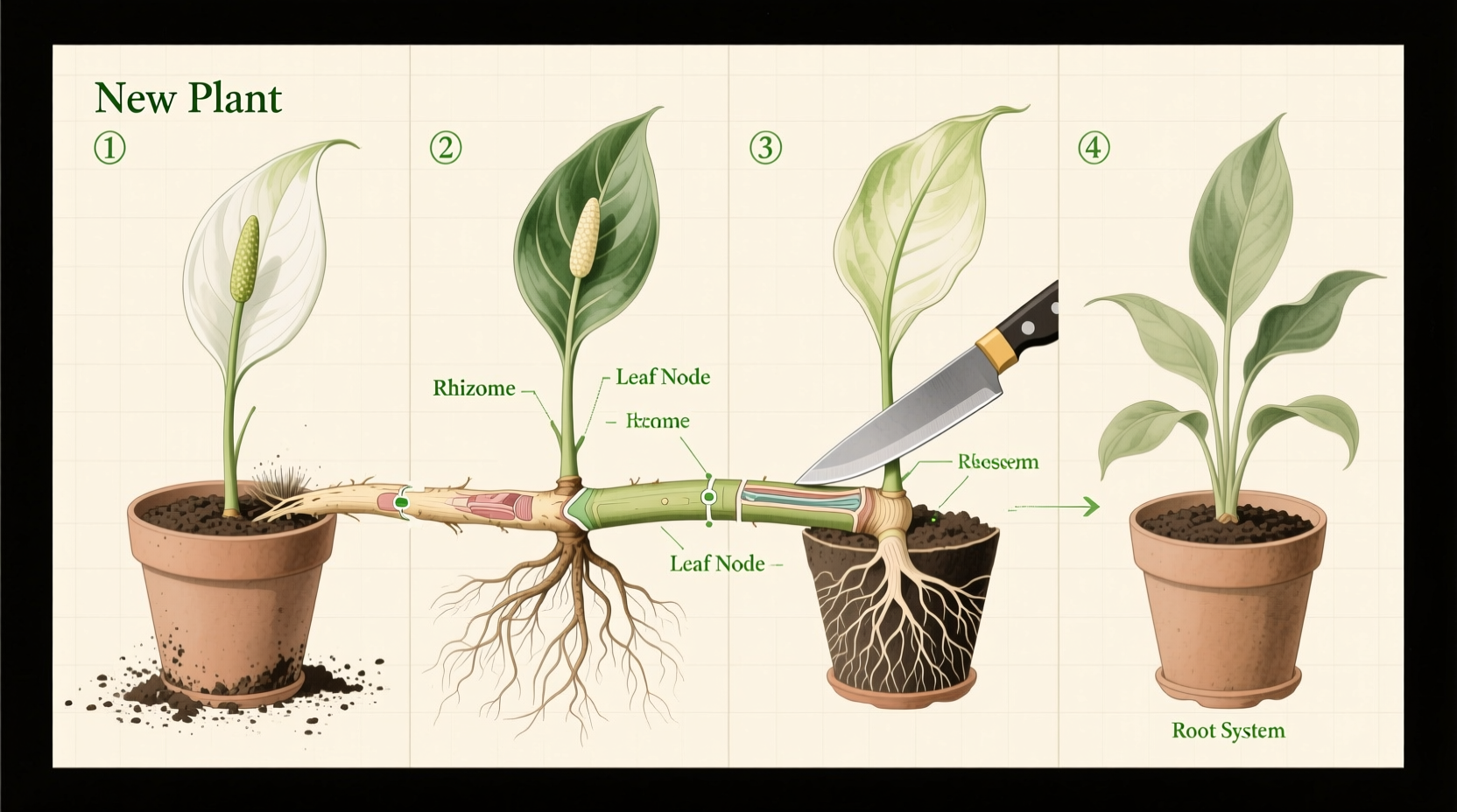 how to divide peace lily