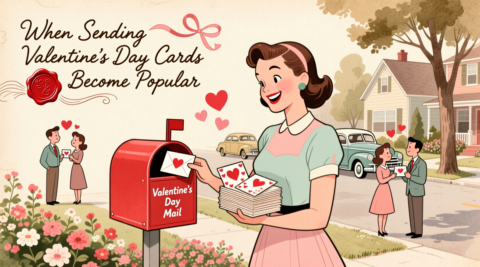 when did sending valentines day cards become popular