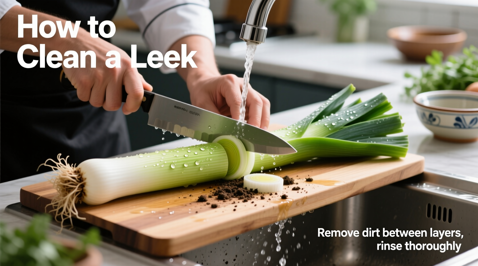how to clean a leek