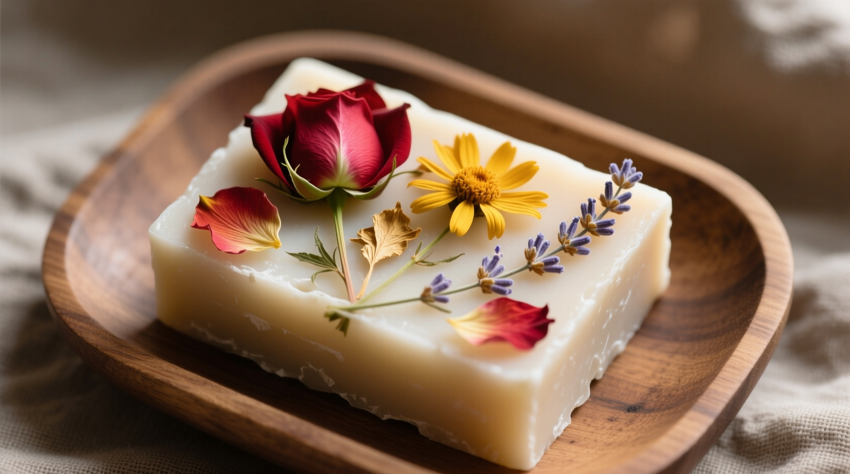 pressed flower bar soap
