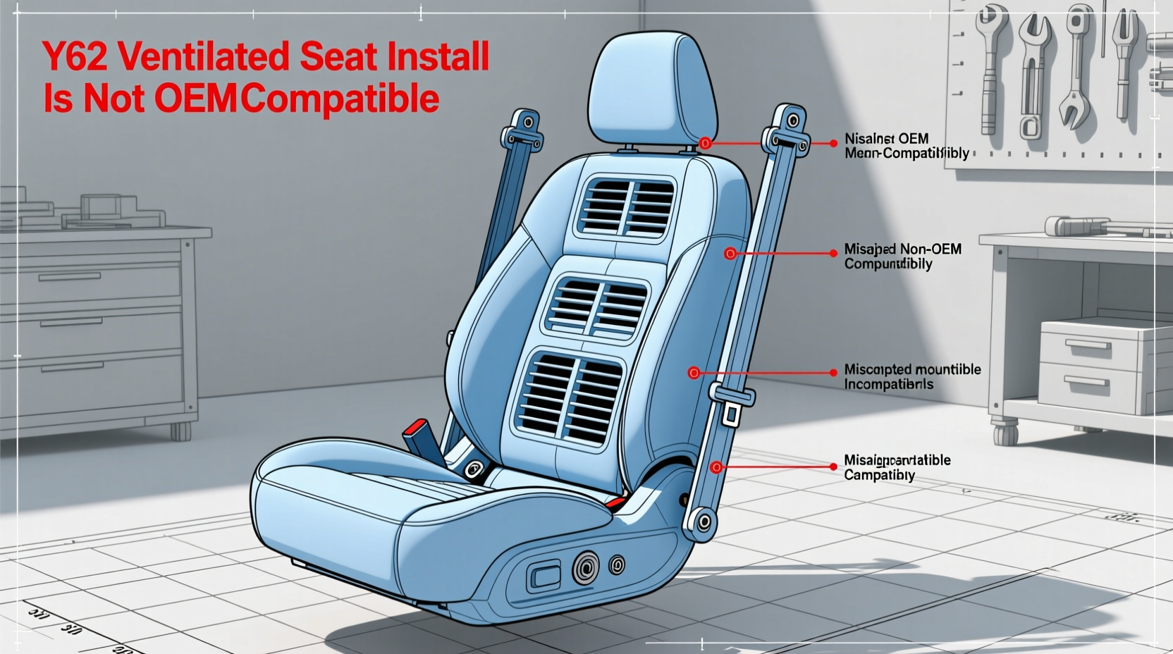y62 ventilated seat install