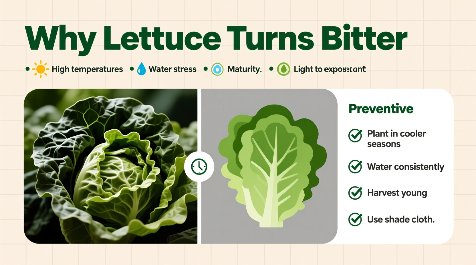 bitter lettuce causes how to prevent it
