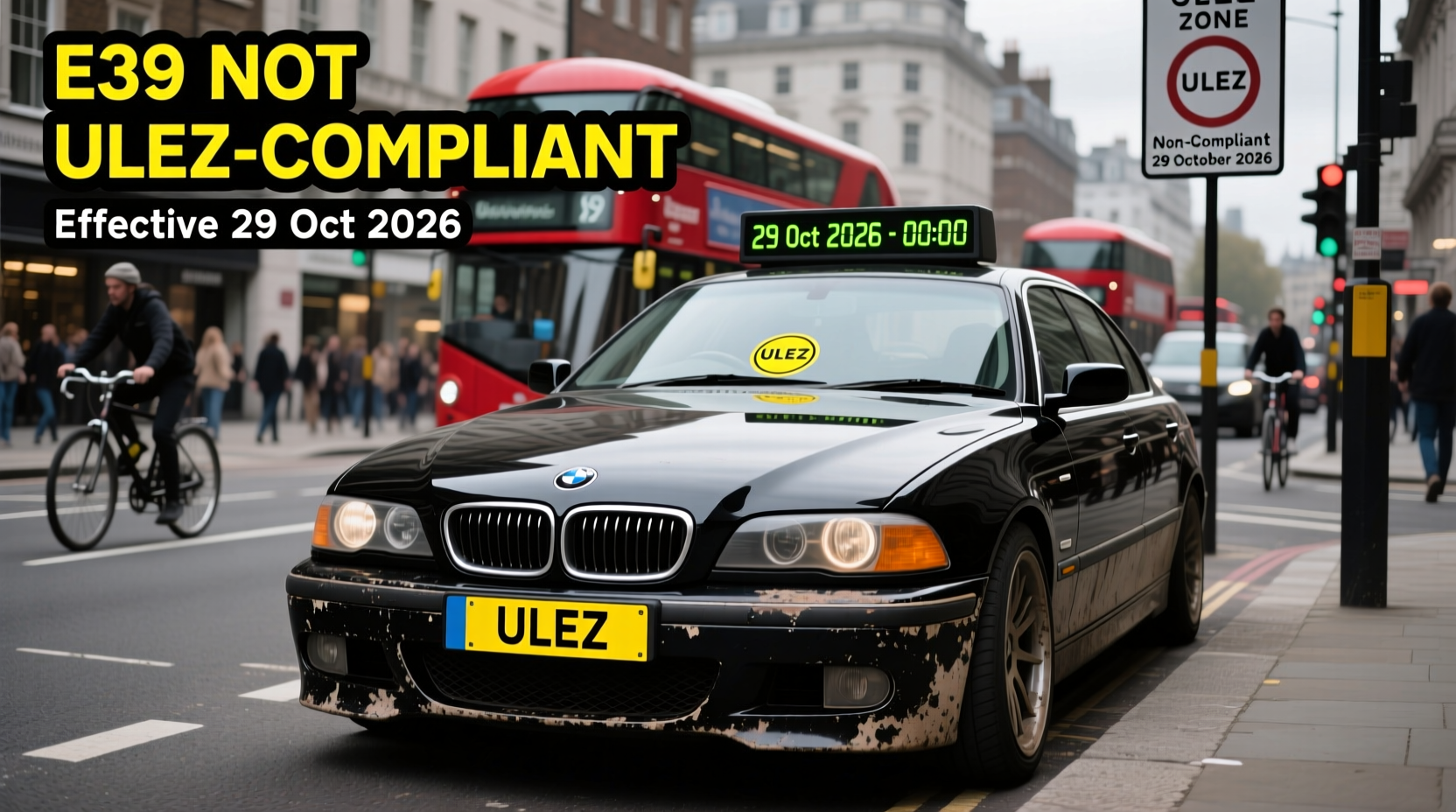 E39 Not ULEZ-Compliant in London from 29 Oct 2026