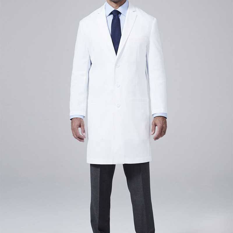 Unisex 100% Cotton Dust Doctor Medical Labcoat Acid Resistant White Blue  Lab Coat Lab Uniforms