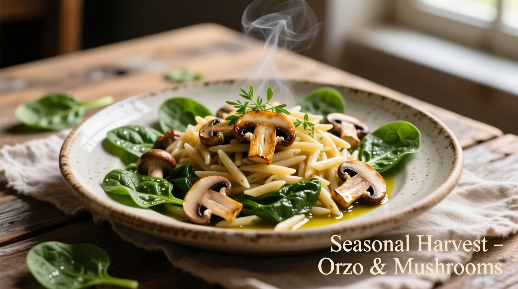 Perfect Orzo with Spinach & Mushrooms: Quick 20-Minute Recipe