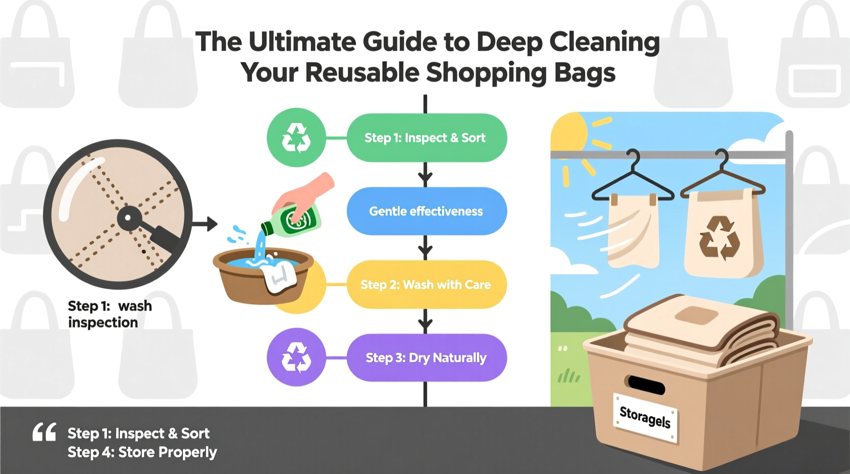the ultimate guide to deep cleaning your reusable shopping bags safely and effectively