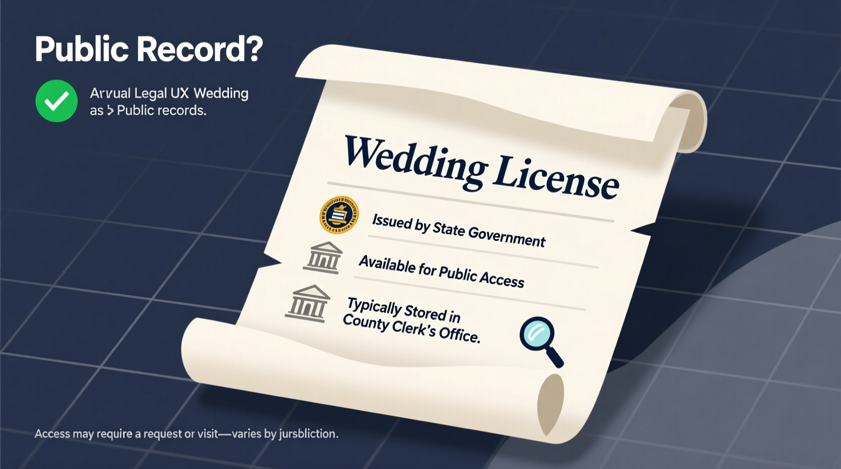 are wedding licenses public record