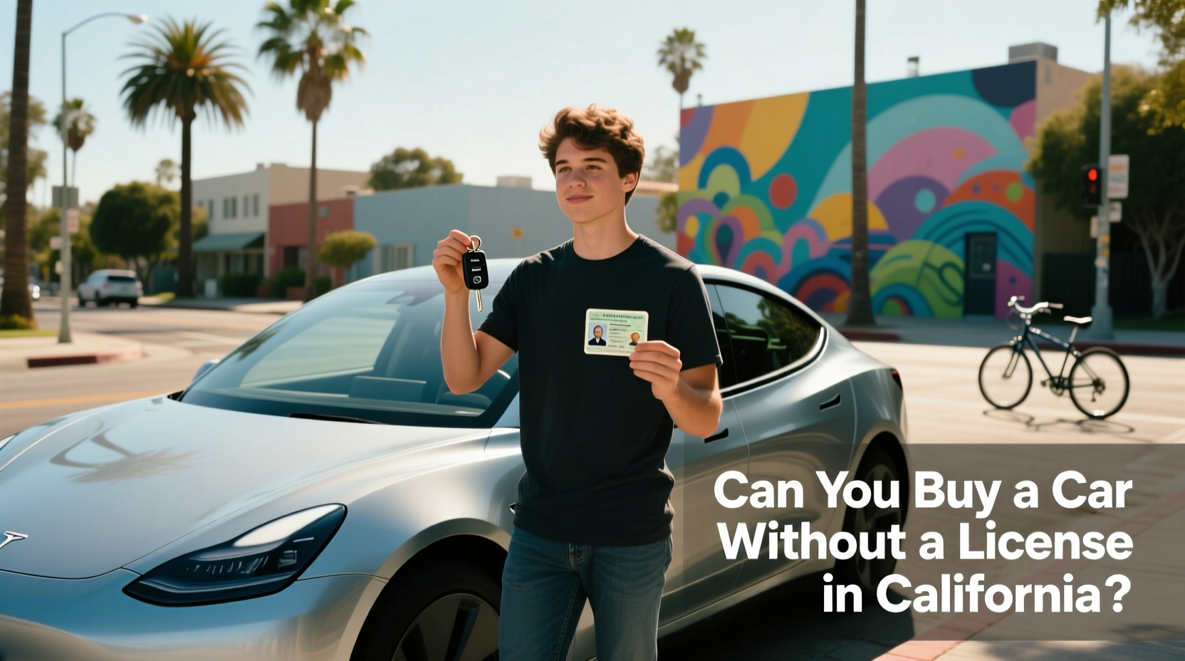 can you buy a car without a license in ca